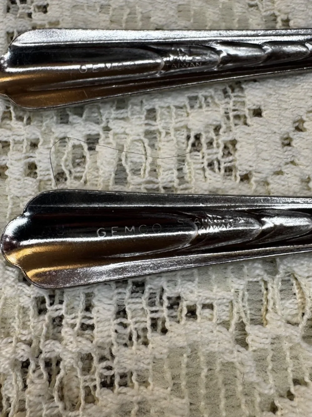 Vintage GEMCO Flatware Set - 2 ea. butter knife, fork, teaspoon - Stainless
